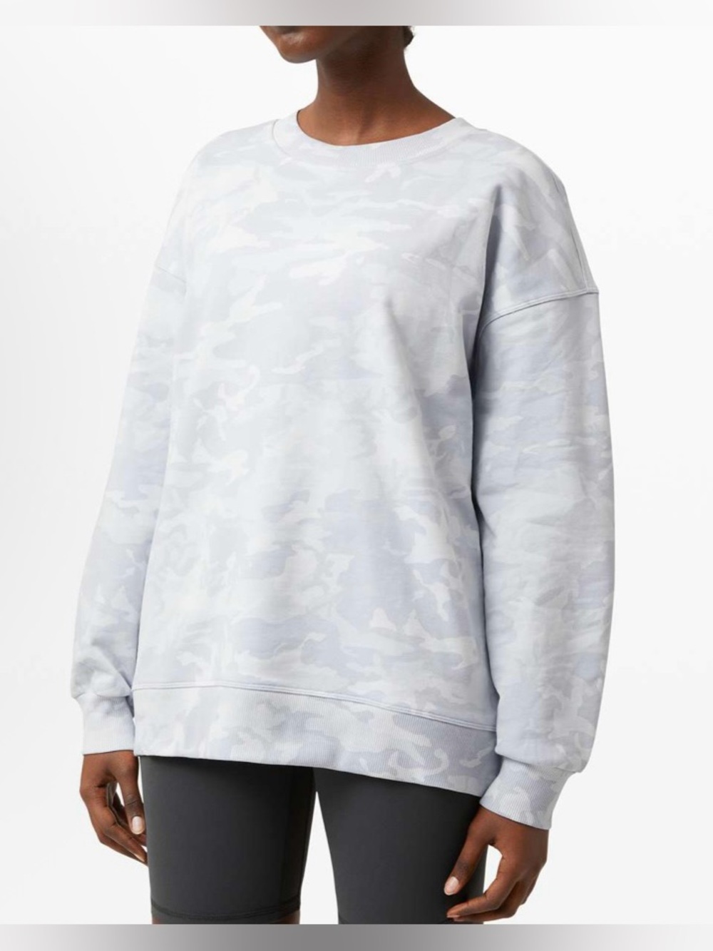 Lululemon Perfectly Oversized Crew in Incognito Camo Alpine White Multi - Size 6